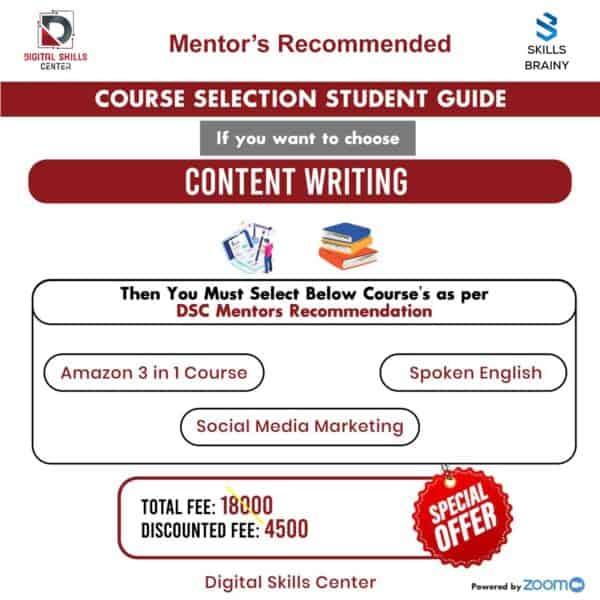 Content Writing + Mentor’s Deal (4-in-1 Skills Pack)
